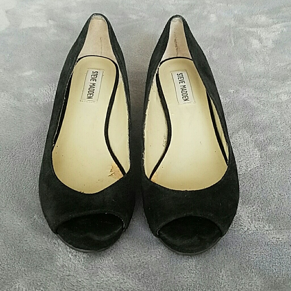 Steve madden peep toe wedges